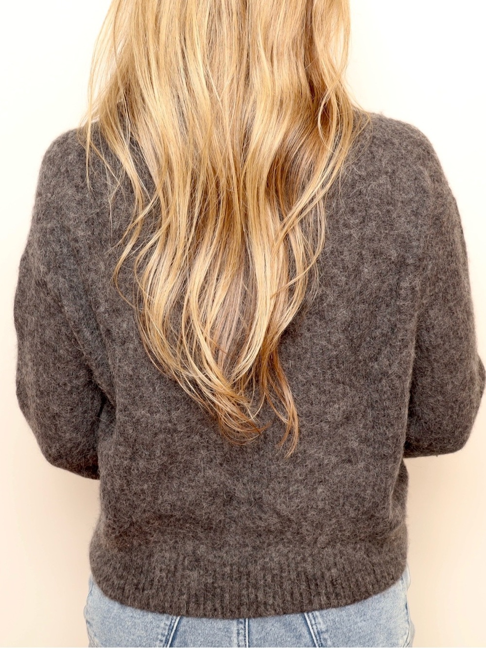 Everlane Oversized Alpaca Wool Crewneck Sweater Heather Charcoal Gray - Picture 4 of 6